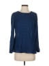 Banana Republic 100% Polyester Checkered-gingham Blue Long Sleeve Blouse Size XS - photo 1