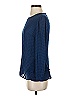 Banana Republic 100% Polyester Checkered-gingham Blue Long Sleeve Blouse Size XS - photo 5