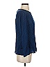 Banana Republic 100% Polyester Checkered-gingham Blue Long Sleeve Blouse Size XS - photo 4
