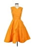Jil Sander Navy 100% Polyester Orange Cocktail Dress Size EU (IT) 36 / US 0 - photo 1