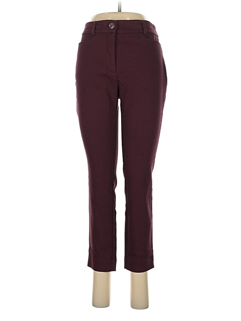 Pre-owned Ann Taylor Loft Dress Pants In Burgundy