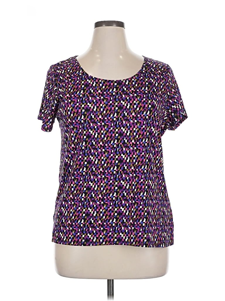 Pre-owned Notations Short Sleeve T-shirt In Purple