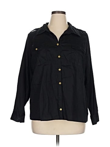 Jaclyn Smith 3/4 Sleeve Button-Down Shirt (view 1)