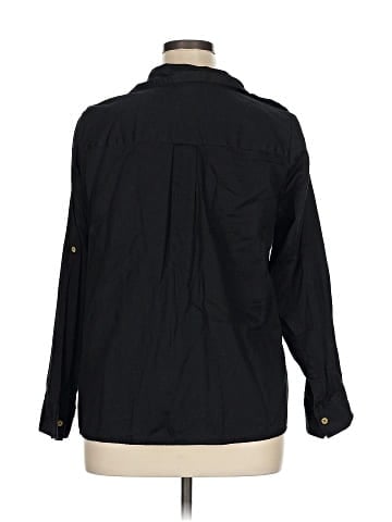 Jaclyn Smith 3/4 Sleeve Button-Down Shirt (view 2)