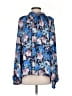 Karlie 100% Polyester Floral Blue Long Sleeve Blouse Size S - photo 2