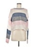 Blue Life Color Block Pink Pullover Sweater Size M - photo 1
