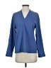 Tibi Blue Long Sleeve Blouse Size 0 - photo 1