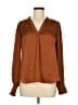 Vince Camuto 100% Polyester Brown Long Sleeve Blouse Size M - photo 1
