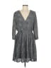 DR2 100% Polyester Chevron-herringbone Gray Casual Dress Size M - photo 1