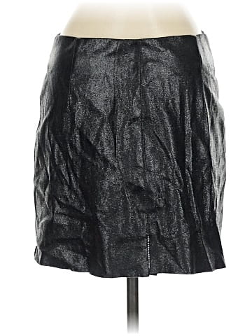 Blue Rain Faux Leather Skirt (view 2)