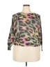 Free For Humanity Animal Print Pink Gray Pullover Sweater Size XXL (estimated) - photo 1