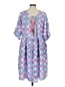 Unbranded Paisley Blue Pink Casual Dress Size M - photo 2