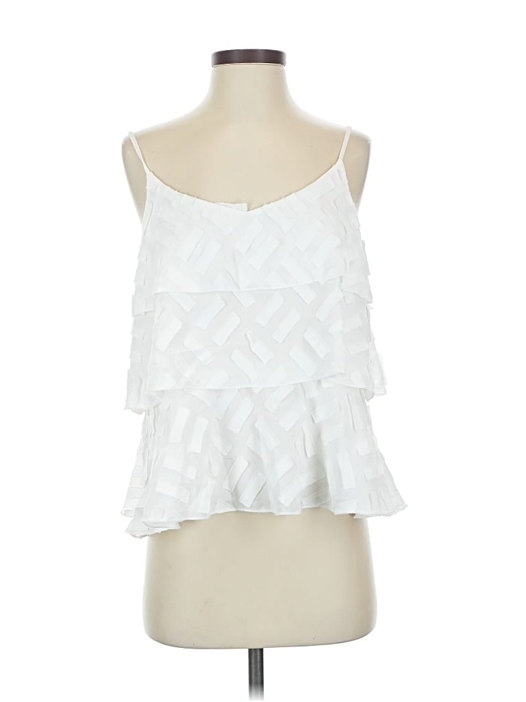 Pre-owned Amadi Sleeveless Blouse In White