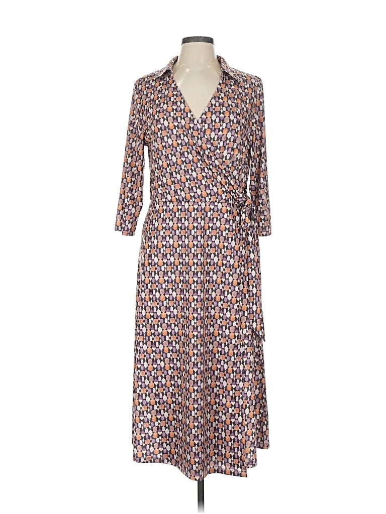 Pre-owned Javier Simorra Casual Dress In Brown