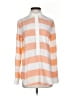 Equipment 100% Silk Stripes Orange Long Sleeve Silk Top Size XS - photo 1