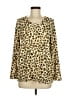 EMALINE Animal Print Gold Pullover Sweater Size M - photo 1