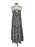 Crescent 100% Polyester Animal Print Silver Casual Dress Size S - photo 2