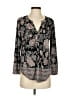 Lucky Brand Paisley Black Long Sleeve Blouse Size S - photo 1