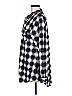 Eden & Olivia Plaid Silver Long Sleeve Blouse Size M - photo 5
