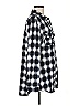 Eden & Olivia Plaid Silver Long Sleeve Blouse Size M - photo 4
