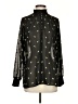CAbi 100% Polyester Polka Dots Black Long Sleeve Blouse Size S - photo 1