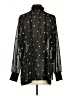 CAbi 100% Polyester Polka Dots Black Long Sleeve Blouse Size S - photo 2