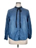 Kensie Blue Long Sleeve Button-Down Shirt Size XL - photo 1