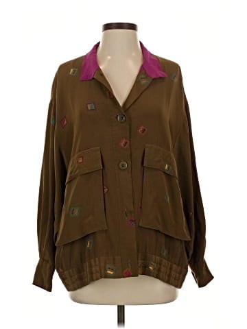 Linda Allard Ellen Tracy 3/4 Sleeve Silk Top (view 1)