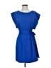 Eliza J 100% Polyester Solid Blue Casual Dress Size 2 - photo 1