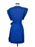 Eliza J 100% Polyester Solid Blue Casual Dress Size 2 - photo 2