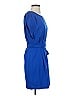 Eliza J 100% Polyester Solid Blue Casual Dress Size 2 - photo 4