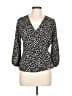 Bobeau Black 3/4 Sleeve Blouse Size L - photo 1