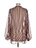 CAbi 100% Polyester Stripes Orange Long Sleeve Blouse Size L - photo 2