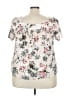 Torrid Pink Short Sleeve Blouse Size 3X Plus (3) - photo 2