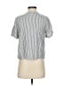 Madewell 100% Viscose Stripes Silver Blue Short Sleeve Blouse Size S - photo 2