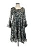 Paper Crown 100% Polyester Paisley Teal Cocktail Dress Size XS - photo 1
