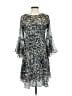 Paper Crown 100% Polyester Paisley Teal Cocktail Dress Size XS - photo 2