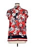 Roz & Ali Red Short Sleeve Blouse Size XL - photo 2