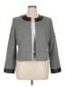 Neiman Marcus 100% Wool Houndstooth Gray Black Wool Blazer Size 16 - photo 1