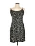 Nine Britton Animal Print Black Cocktail Dress Size L - photo 1