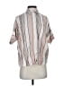 Madewell 100% Viscose Stripes Silver Short Sleeve Blouse Size S - photo 1