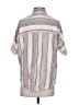 Madewell 100% Viscose Stripes Silver Short Sleeve Blouse Size S - photo 2