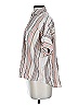 Madewell 100% Viscose Stripes Silver Short Sleeve Blouse Size S - photo 5