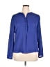 Jennifer Lopez 100% Polyester Blue Long Sleeve Polo Size XL - photo 1