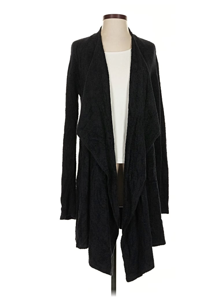 Pre-owned Barefoot Dreams Cardigan Sweater In Black