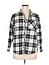 Gap 100% Cotton Plaid Black Long Sleeve Button-Down Shirt Size XL - photo 1