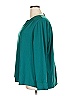 Lane Bryant 100% Polyester Teal Long Sleeve Blouse Size 18 - photo 5
