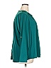 Lane Bryant 100% Polyester Teal Long Sleeve Blouse Size 18 - photo 4