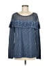 Lungo L'arno Blue Long Sleeve Blouse Size M - photo 1