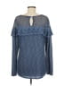 Lungo L'arno Blue Long Sleeve Blouse Size M - photo 2